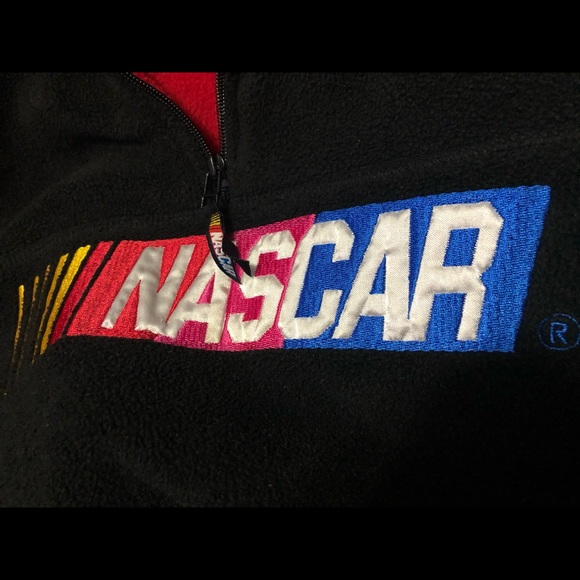 NASCAR Men's Fleece Black 1/4 Zip Pullover - Picture 4 of 8